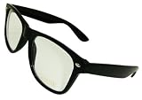 New (Unisex Mens Ladies) BlackWayfarer Sunglasses Glasses With Clear Lenses G...