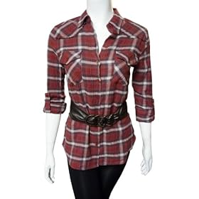 Buy Crinkled Plaid Flannel Shirt with Raw Edge Details by Impress'D Clothing