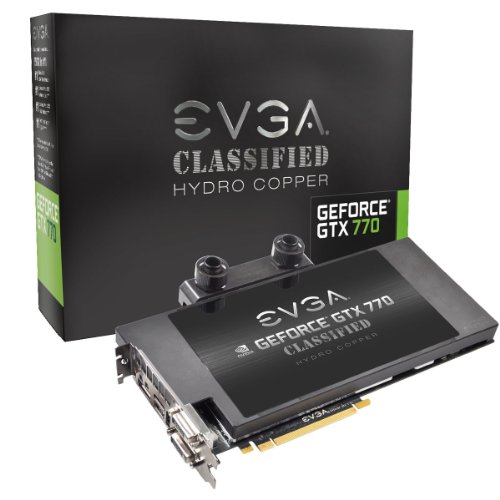 EVGA GeForce GTX 770 4GB 4096MB 1GB GDDR5 256 Bit DisplayPort HDMI D-I/D-D Classified Hydro Copper Graphics Card 04G-P4-3779-KR On Sale