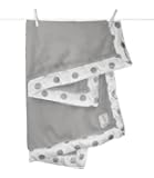Little Giraffe New Dot Luxe Blanket - Silver