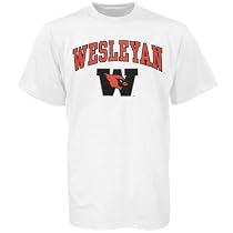 Wesleyan Cardinals White Youth Bare Essentials T-shirt