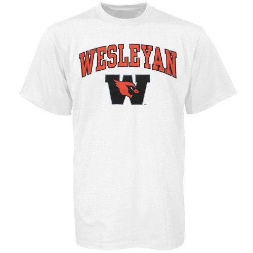 Wesleyan Cardinals White Youth Bare Essentials T-shirt