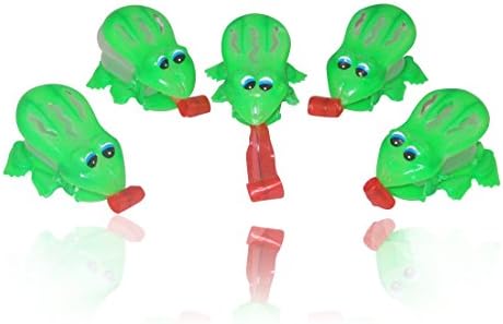 Passover Pop Out Tongue Squeaky Frogs - 6 Pack. Great prop for Your Pesach Seder, for Children to Reenact the Plagues (And the Kids At Heart).