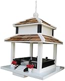 Backyard Bird Cottage White Bird Feeder