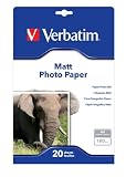 Verbatim A4 Matt Inkjet Photo Paper x 20 Sheets (180gsm)
