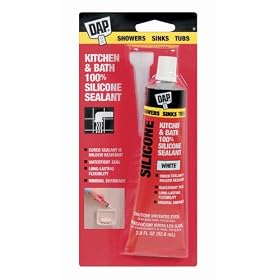 12 Pack Dap 00680 Kitchen & Bath Silicone Sealant - White 2.8-oz Tube
