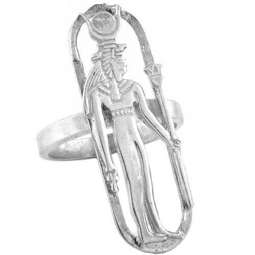 Egyptian Jewelry Silver Goddess Isis Ring