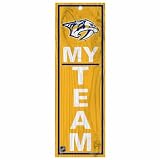 NHL Nashville Predators "My Team" Wood Sign (4 x 13-Inch)