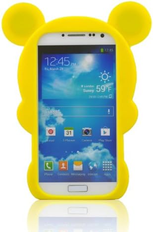I Need (TM) 3d Lovely Little Mickey Mouse Soft Silicone Case Cover Compatible for Samsung Galaxy S4 SIV i9500 (Yellow)