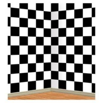 Checkered Backdrop Party Accessory (1 count) (1/Pkg)
