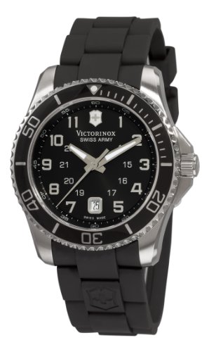 Victorinox Swiss Army Mens 241435 Maverick Rubber Black Dial Watch