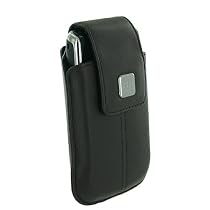 GENUINE BLACKBERRY JAVELIN 8900 CURVE BLACK LEATHER SWIVEL HOLSTER CASE WITH BELT CLIP