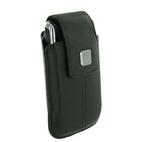 GENUINE BLACKBERRY JAVELIN 8900 CURVE BLACK LEATHER SWIVEL HOLSTER CASE WITH CLIP IN ORIGINAL RETAIL PACKAGING