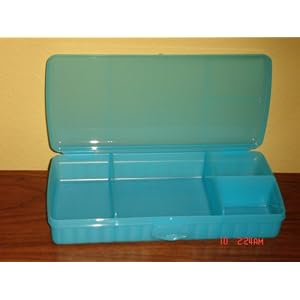 Tupperware Lunch N Things Lupine purplish Blue Box by Tupperware