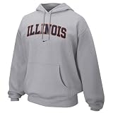 Nike Illinois Fighting Illini Ash Arch Lettering Hoody Sweatshirt