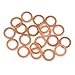 X AUTOHAUX 20pcs Copper Washer Flat Sealing Gasket Ring Spacer for Car 12 x 18 x 1.5mm