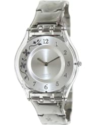swatch Womens SFK300G Quartz Stainless Steel Silver Casual Watch