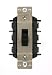 Leviton MS303-DSS 30 Amp, 600 Volt, Three-Pole, 3 Phase AC Motor Starter, Suitable as Motor Disconnect, Short Toggle, Industrial Grade, Non-Grounding, Black
