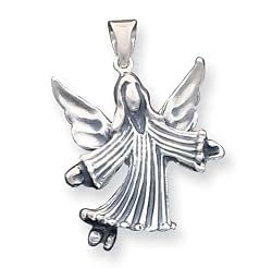 Sterling Silver Angel Charm with 20 inch Sterling Silver Chain