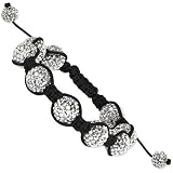 12mm Clear Czech Crystal Shamballa Bracelet