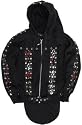 Living Dead Souls Skull & Rose Print Pixie Hoodie (Black/Red)
