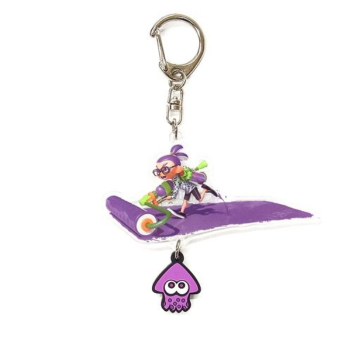 スプラトゥーン イカす ボーイ(ローラー) ラバーつき アクリルキーホルダー