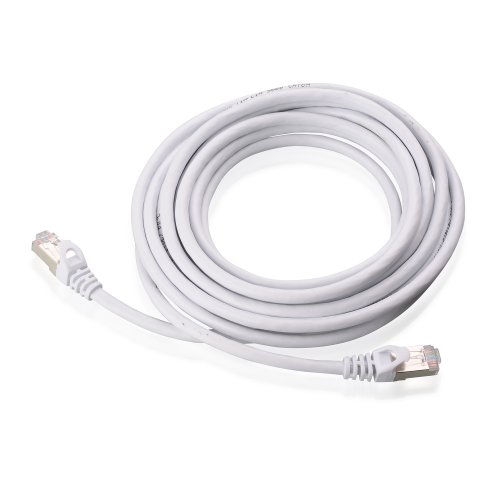 Cable Matters 5 Pack, Cat6a Snagless Shielded (SSTP/SFTP) Ethernet Patch Cable in White 14 Feet