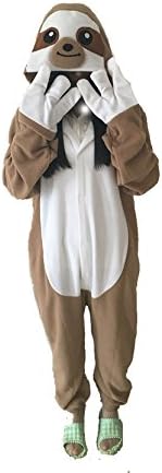 Color Value Unisex Kigurumi Costume Animal Pajamas (S(59"-64"/150cm-163cm), Sloth)