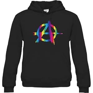 Buy Anarchy Unisex Hooded Sweatshirt (Gold, Silver, Pink, Blue, and Rainbow Foil) by Solid Gold Bomb