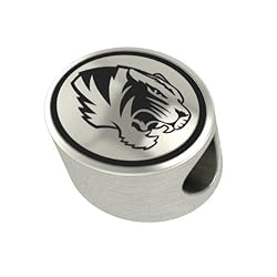 University of Missouri Tigers College Bead Fits Most Pandora Style Bracelets Including Pandora Chamilia Biagi Zable Troll and More. High Quality Bead in Stock for Immediate Shipping
