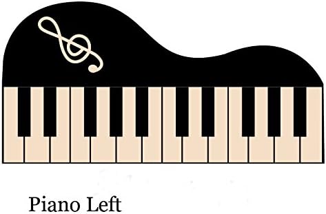Black and White Cartoon Design Doormat Durable Washable Area Rug Children Room Home Decorator Floor Rug Piano (2'3x4'6, Piano Left)