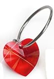 Nickel Free Swarovski Heart Dangle, Ruby