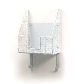 Spectrum 89300 Wall Mount Ironing Board Holder with Basket, White Spectrum 89300 Wall-Mount Ironing Board Holder with Basket, White