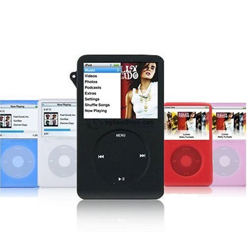 Apple iPod Video Silicone Case for 30GB, 60GB, 80GB Video - 10 Colors w/ Armband and Screen Protector