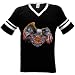 Fire And Rescue With Eagle V-Neck T-shirt, American Flag Bald Eagle Firefighter Mens Soccer Style Tee