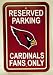 Arizona Cardinals Fan Only Parking Sign 12X18 NFL