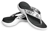 Crocs Capri Flip Flops Womens - Black Print
