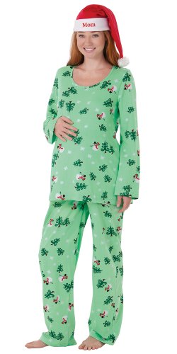 PajamaGram Women's Let It Snow, Man! Maternity Pajamas