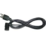 Conntek28163-0968-Foot10Amp125VoltPowerSupplyCordNEMAmp5-15PtoIEC320C13RightAngleComputer/Monitor/ProjectorPowerCord
