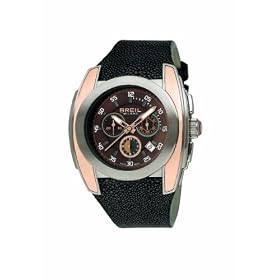 Breil - BW0380 - Montre Homme - Quartz - Analogique - Chronographe - Bracelet Cuir Noir