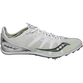 Saucony Endorphin LD2 Mens Distance Track Spikes - White Silver Citron by Saucony