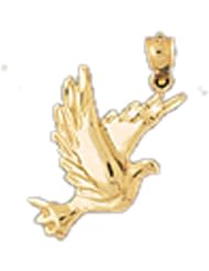 Dazzlers Solid 14k Gold Bird Charm Pendant Available in three colors from jewelsberry (weights: 2 grams only)