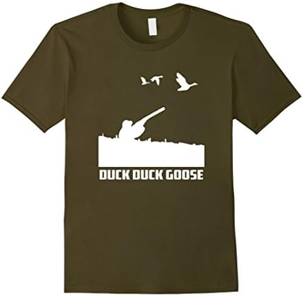 Men's  Duck Duck Goose Funny Hunting T-Shirt 3XL Olive