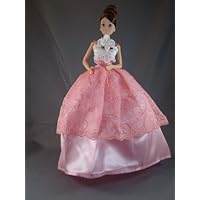 Beautiful Pink Evening Gown Made to Fit the Barbie Doll