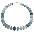 Handmade Blue Fluorite Necklace With Faceted Silver Beads