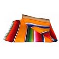 Large Authentic Mexican Saltillo Sarapes Throw Rugs Colorful Mexican Blankets Orange/pumpkin