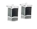 Black & Grey Strip Detail Fashion Cufflinks 9264
