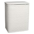 Redmon For Kids Infant And Toddler Wicker Hamper with Vinyl Lid, White