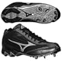 Mizuno 9-Spike Lite Vapor Mid - Men's ( sz. 08.0, Black/Silver )