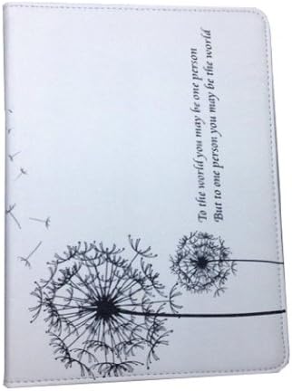 Flying007 Newest Arrived Ipad Air Fashion Dandelion Pattern Flip PU Leather Fold Stand Intelligent Dormancy Case Protective Cover for Apple Ipad Air/Ipad 5(White)